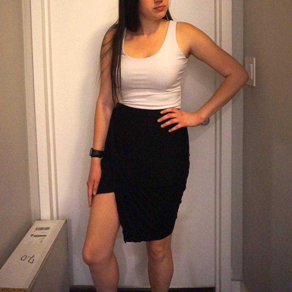 Banana Republic Black Knit Wrap Skirt